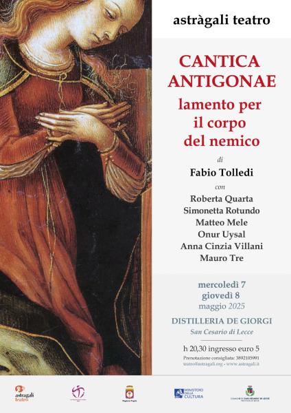 Lo spettacolo “Cantica Antigonae. Lamento per il corpo del nemico” apre “Per la Palestina”, quattro