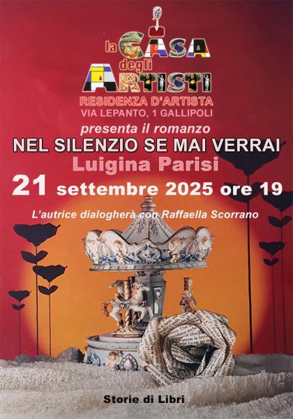 Presentazione del romanzo “Nel silenzio se mai verrai” di Luigina Parisi